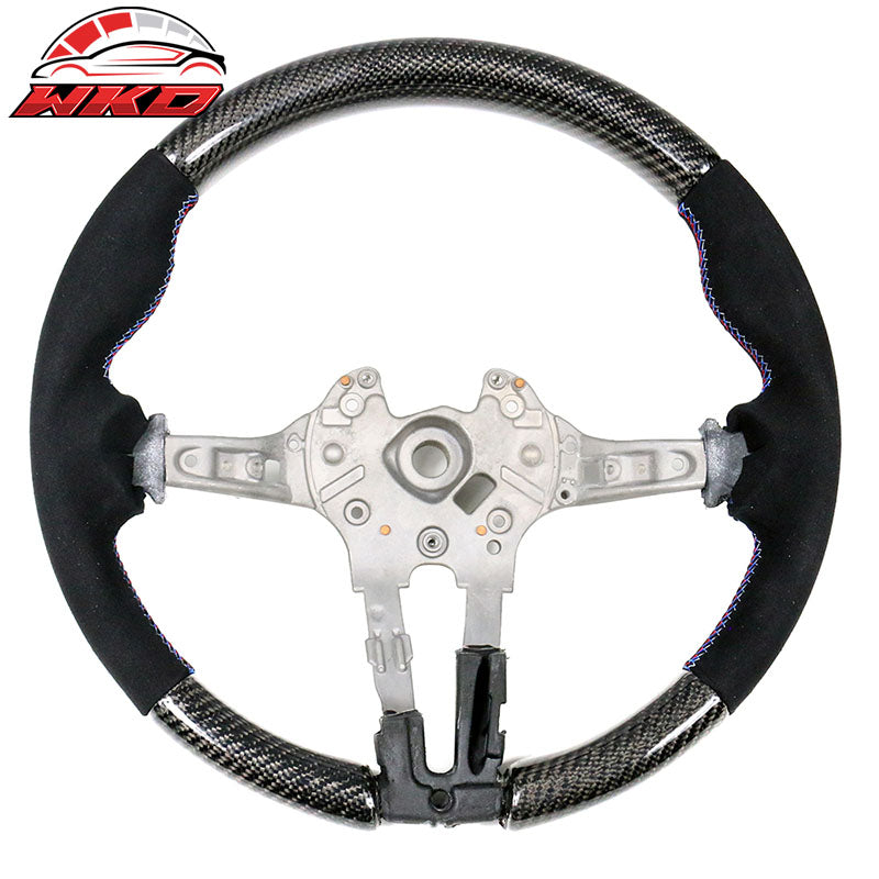 Wholesale 15-21 BMW F80 F82 Steering Wheel Matte CF + Alcantara Cover M Stitching