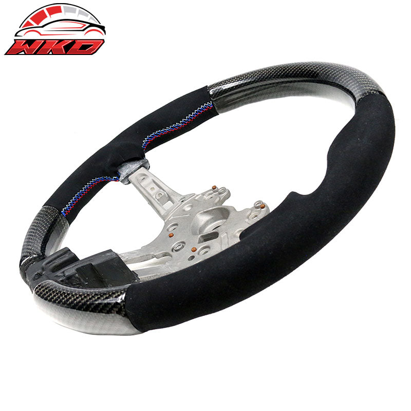 Fits 15-21 BMW F80 F82 Steering Wheel Matte CF + Alcantara Cover M Stitching