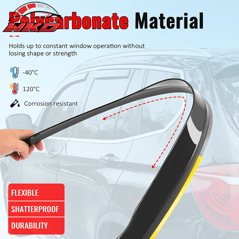 Fits 11-17 BMW F25 X3 Window Visors Injection PC In-Channel Rain Guard Deflector