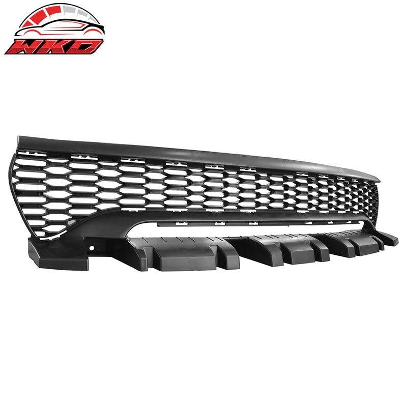 Fits 15-23 Charger Upper Lower Grilles Front Bumper Cover W/ Matte Black Lip PP