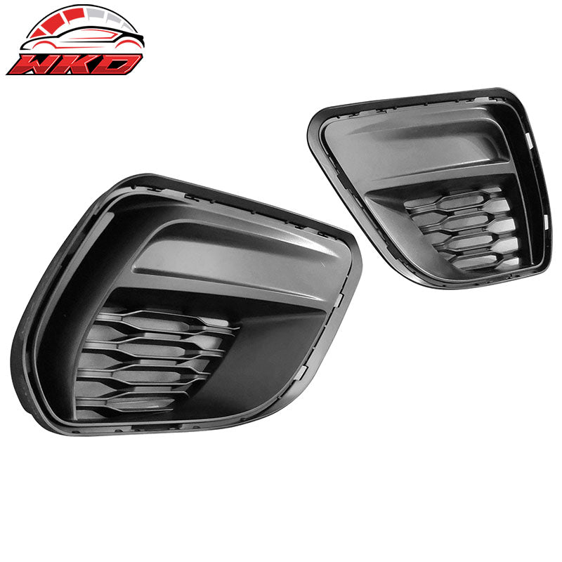 Fits 15-23 Charger Upper Lower Grilles Front Bumper Cover W/ Matte Black Lip PP