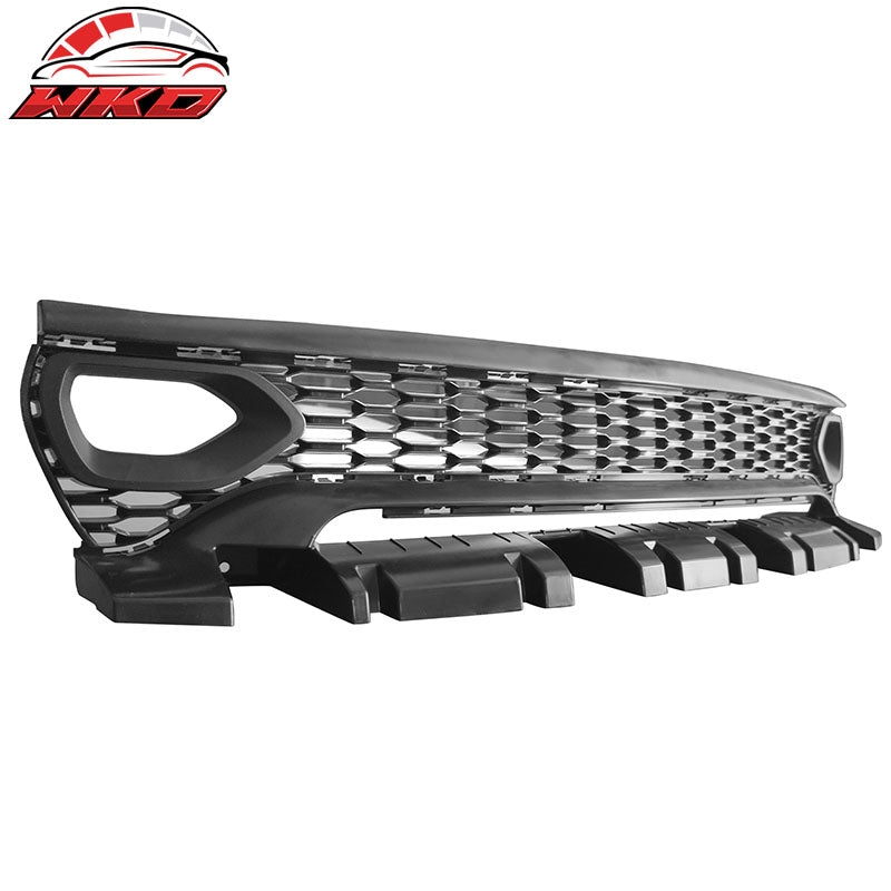 For 15-23 Charger SRT Upper Lower LED Grille Front Bumper Cover W/ Yellow Lip PP