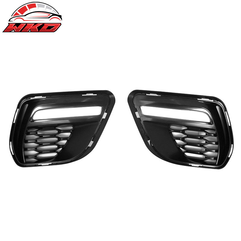 For 15-23 Charger SRT Upper Lower Grilles Front Bumper Cover Yellow Lip PP LED