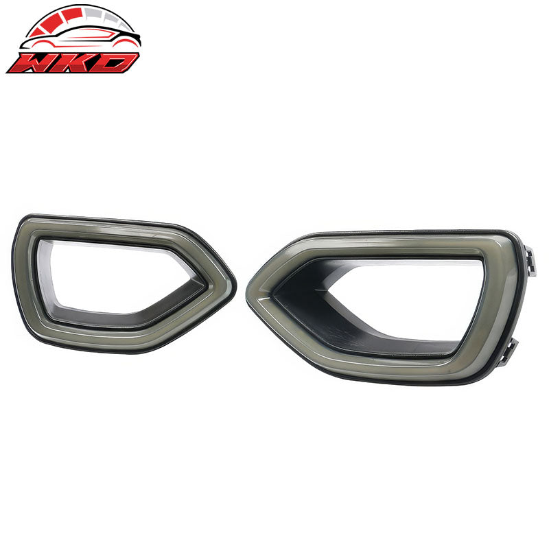 Fits 15-23 Charger SRT Upper Lower LED Grilles Front Bumper Cover W/ Pink Lip PP