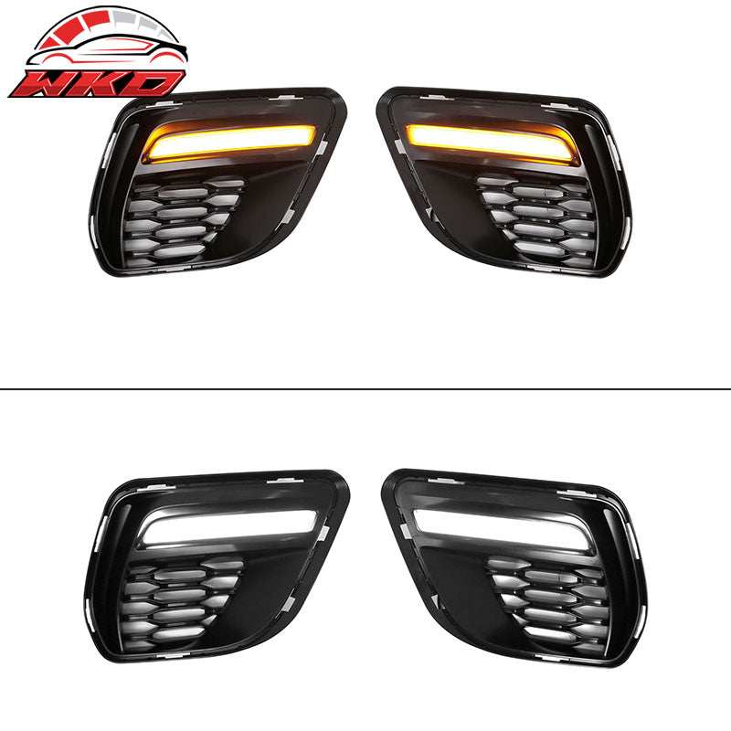 Fits 15-23 Charger SRT Upper Lower Grilles Front Bumper Cover W/ Pink Lip PP LED