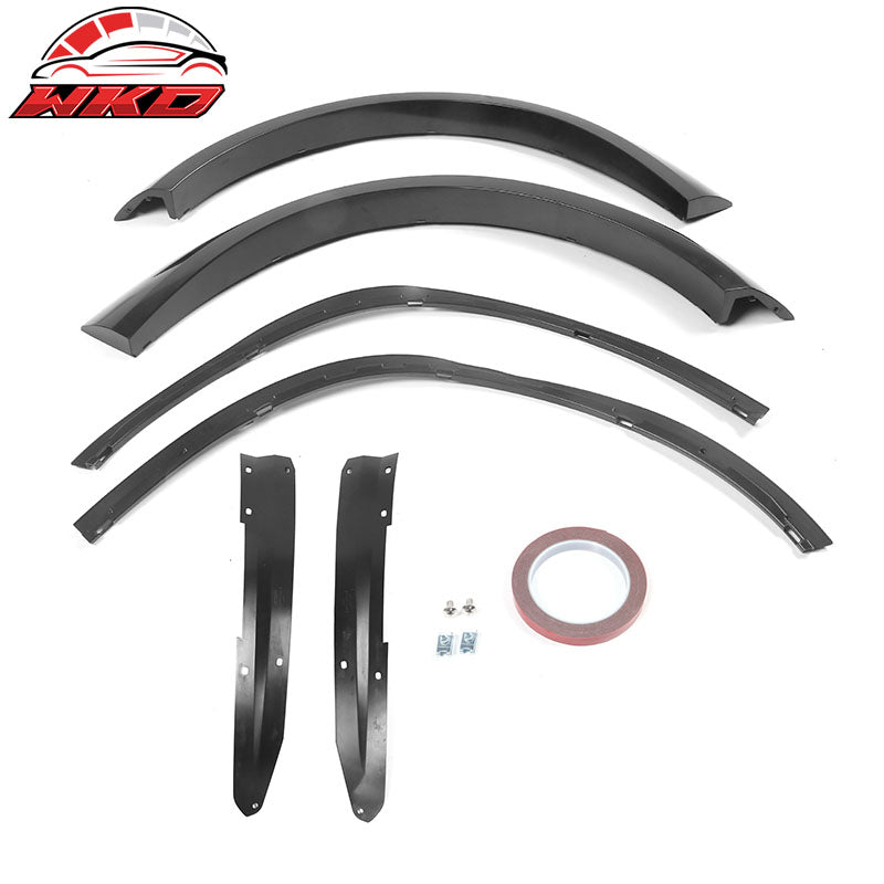 For 15-23 Charger Widebody LED Bumper Covers W/ SRT Grilles Matte Black Diffuser