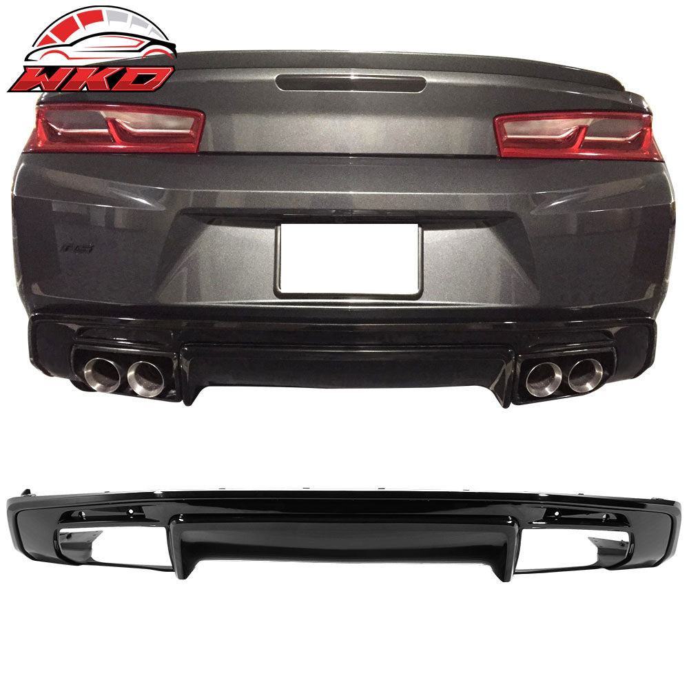 Fits 16-24 Chevrolet Camaro OE Style Unpainted Black Rear Bumper Lip Diffuser PP
