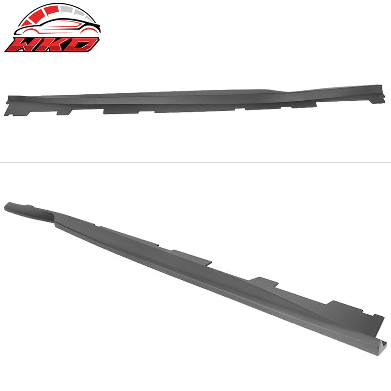 Fits 16-24 Chevrolet Camaro A Style 2PCS Side Skirts Extensions ABS Matte Black