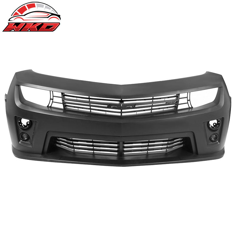 Fits 10-15 Chevy Camaro ZL1 Style Front Bumper Conversion Kit W/ Lip + Foglights