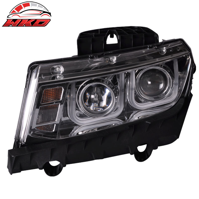 Fits 10-13 Camaro ZL1 Style Front Bumper Cover Conversion Chrome Headlights DRL