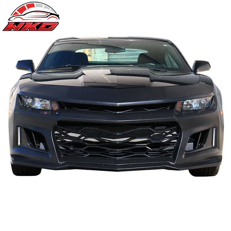 Fits 14-15 Chevy Camaro ZL1 Style Front Bumper Cover + DRL w/ Amber Turn Signal