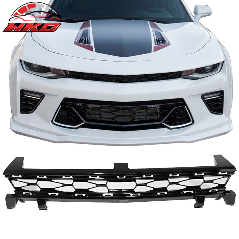 Wholesale 16-18 Chevy Camaro SS 50th Anniversay Front Bumper Upper Grille Black
