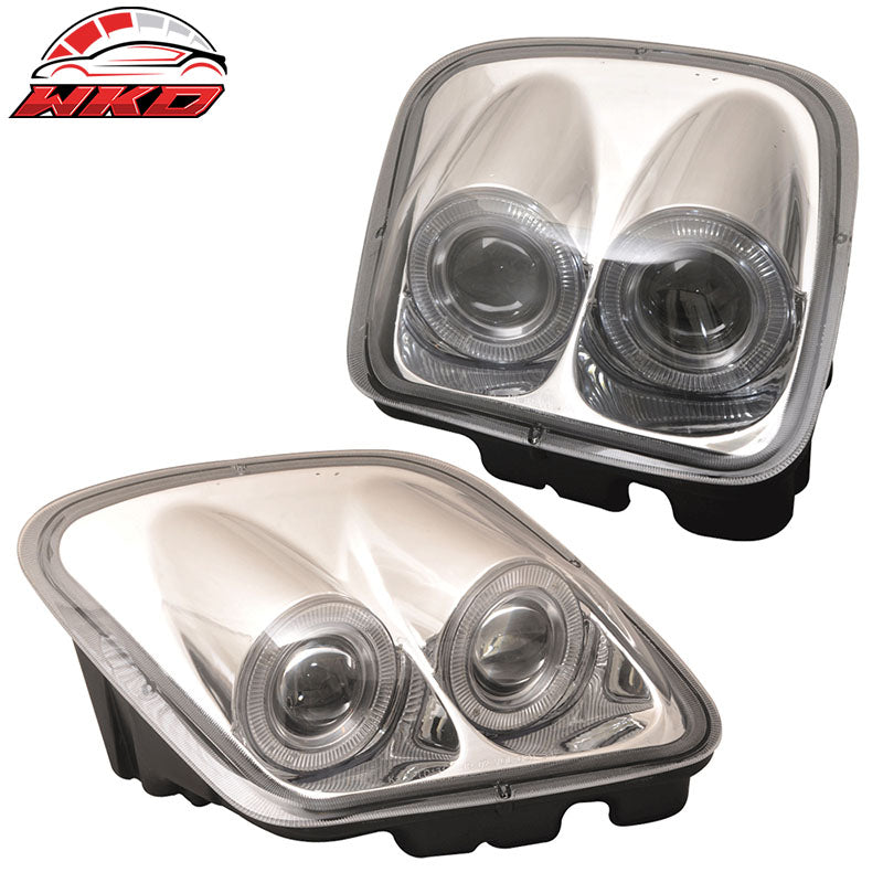 Wholesale 97-04 Chevy Corvette LED Halo Rims Projector Headlights Chrome Housing