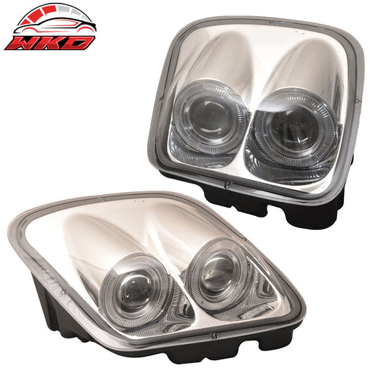 Wholesale 97-04 Chevy Corvette LED Halo Rims Projector Headlights Chrome Housing