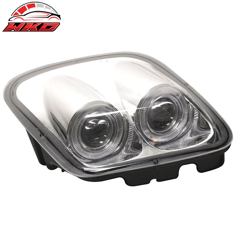 Fits 97-04 Chevy Corvette LED Halo Rims Projector Headlights Chrome Housing