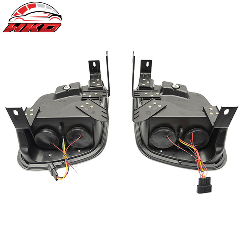 Fits 97-04 Chevrolet Corvette C5 2X 6000K Projector Headlight Dual LED Halo Rim