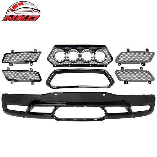 Wholesale 20-26 Chevy Corvette C8 Rear Diffuser Lip Silver Quad Exhaust Tip + Grille