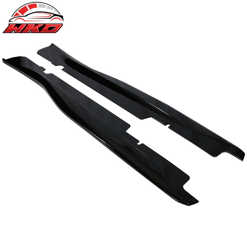 Fits 14-19 Chevy Corvette C7 Z06 Style 2PCS Side Skirts Panel ABS Gloss Black