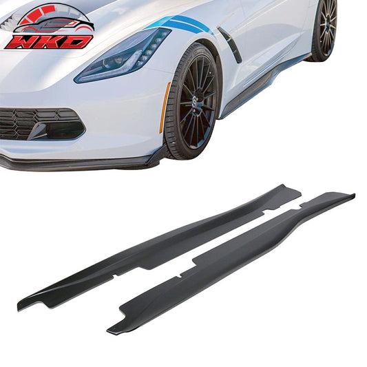 Wholesale 14-19 Chevy Corvette C7 Z06 Style Side Skirts Rocker Panel ABS Matte Black