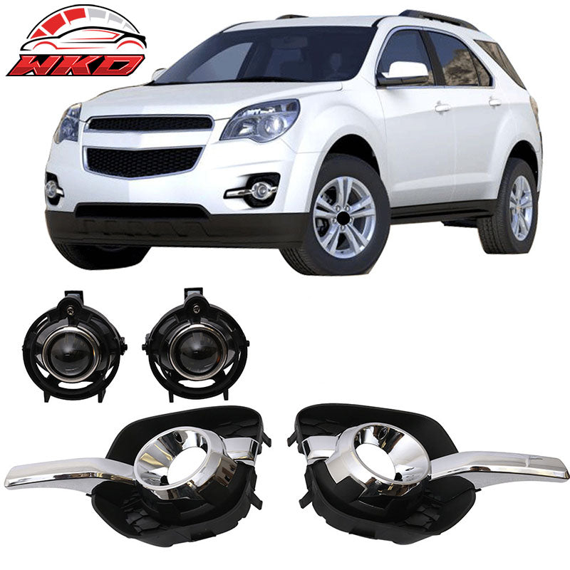 Fits 10-16 Chevy Equinox Front Bumper Projector Fog Lights Lamp H11 12V 55W Pair