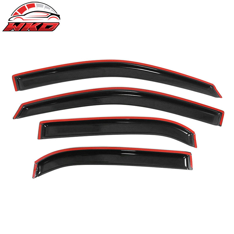 Fits 10-17 Chevy Equinox Window Visors Acrylic Smoke Vent Shade Rain Guards 4Pc