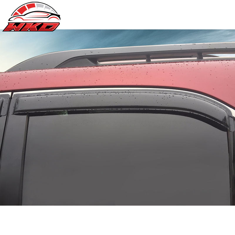 Fits 10-17 Chevy Equinox Window Visors Acrylic Smoke Vent Shade Rain Guards 4Pc
