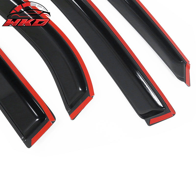 Fits 10-17 Chevy Equinox Window Visors Acrylic Smoke Vent Shade Rain Guards 4Pc