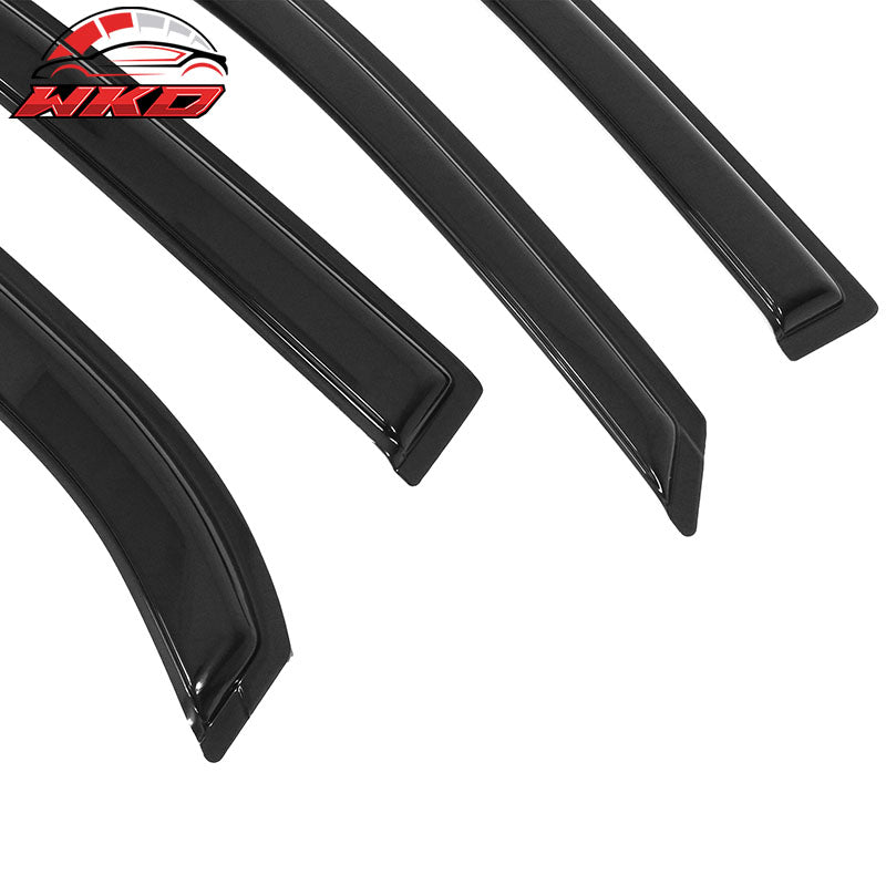 Fits 10-17 Chevy Equinox Window Visors Acrylic Smoke Vent Shade Rain Guards 4Pc