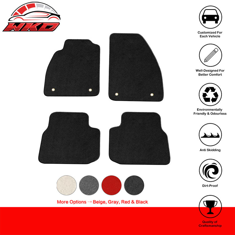 Fits 98-03 Chevrolet Malibu 4PCS Floor Mats Carpets Front & Rear Black Nylon