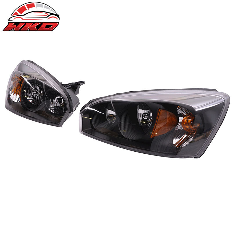 Wholesale 04-08 Chevy Malibu Headlights Lamp Black Clear Lens Amber Reflectors