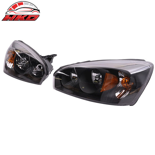 Wholesale 04-08 Chevy Malibu Headlights Lamp Black Clear Lens Amber Reflectors
