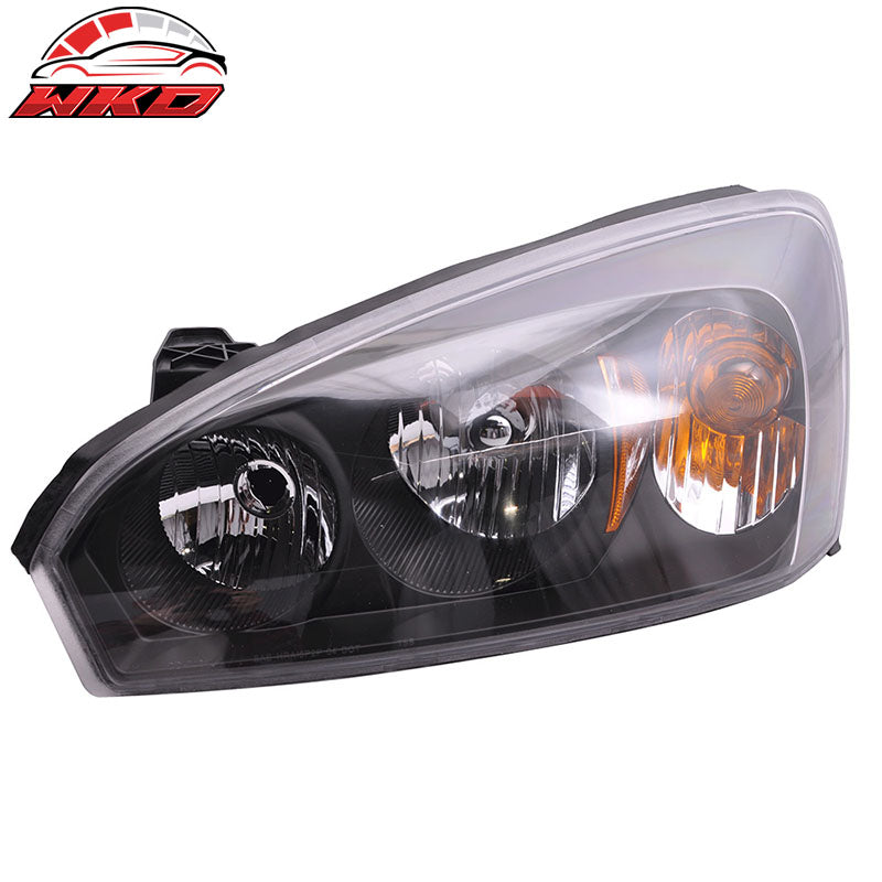 Fits 04-08 Chevy Malibu Headlights Lamp Black Clear Lens Amber Reflectors