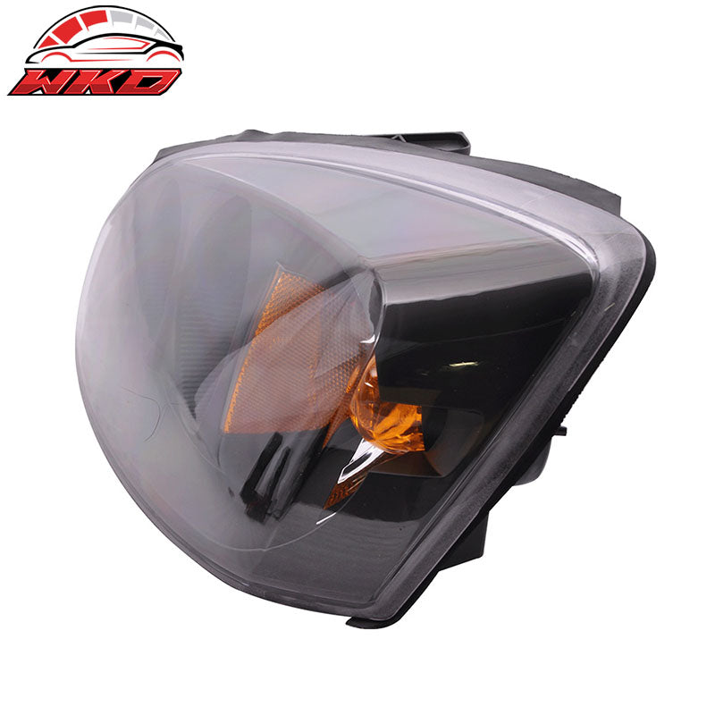 Fits 04-08 Chevy Malibu Headlights Lamp Black Clear Lens Amber Reflectors