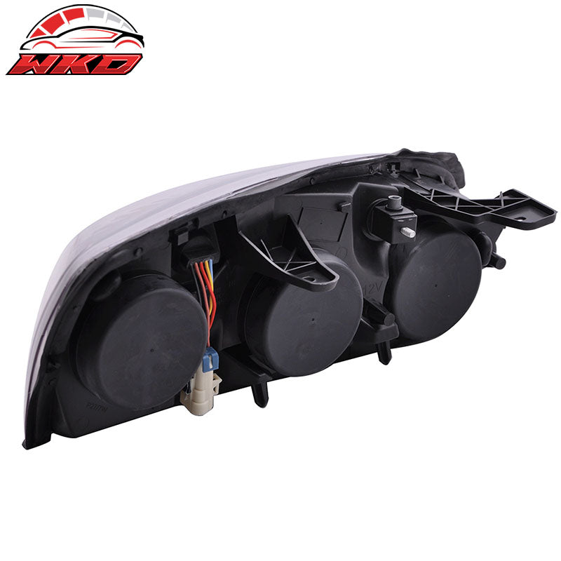 Fits 04-08 Chevy Malibu Headlights Lamp Black Clear Lens Amber Reflectors