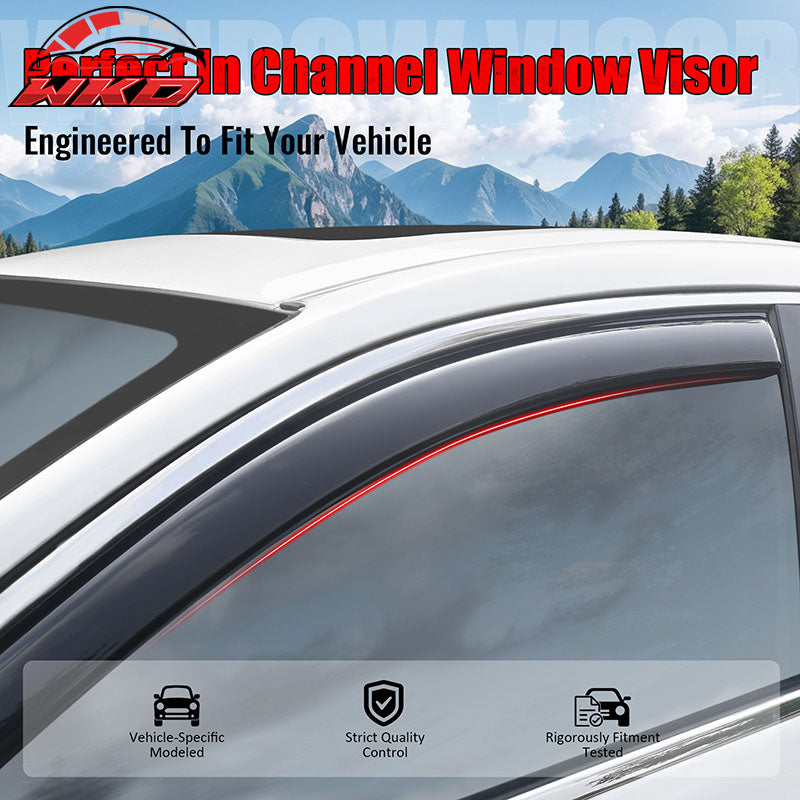 Fits 94-03 Chevy S10 Blazer GMC Sonoma Window Visors Vent Rain Guards In-Channel