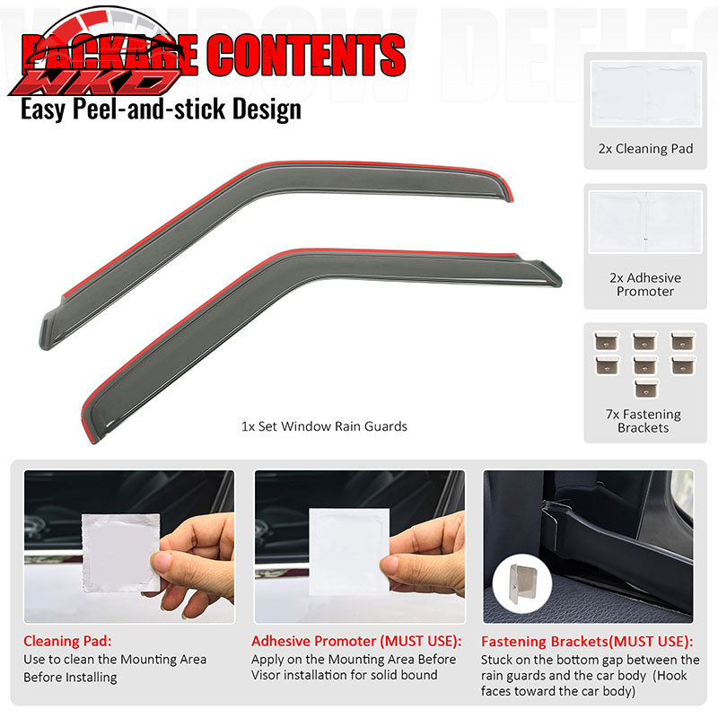 Fits 94-03 Chevy S10 Blazer GMC Sonoma Window Visors Vent Rain Guards In-Channel