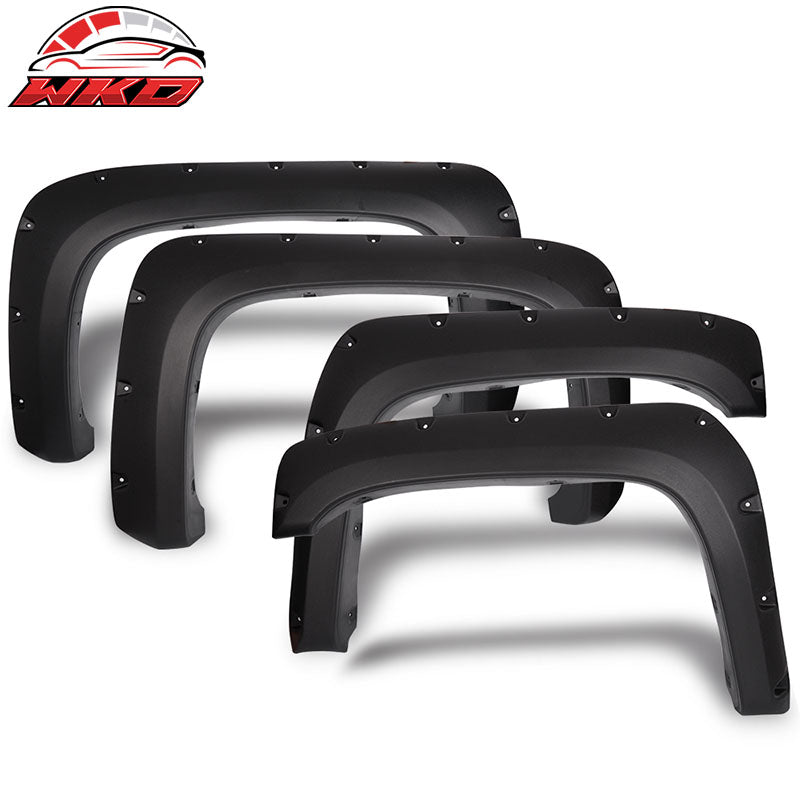 Wholesale 07-14 Silverado 1500 2500HD Long Bed Pocket Rivet Textured Fender Flares PP