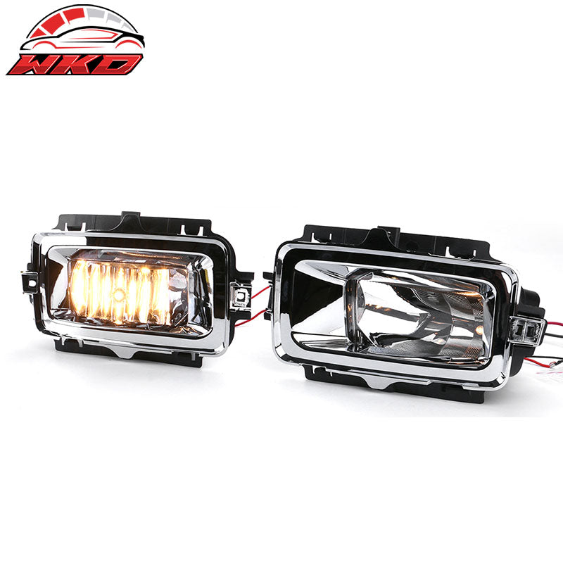 Fits 13-15 Chevy Silverado OE Style Front Fog Light Lamp Bezel Cover Shell Black