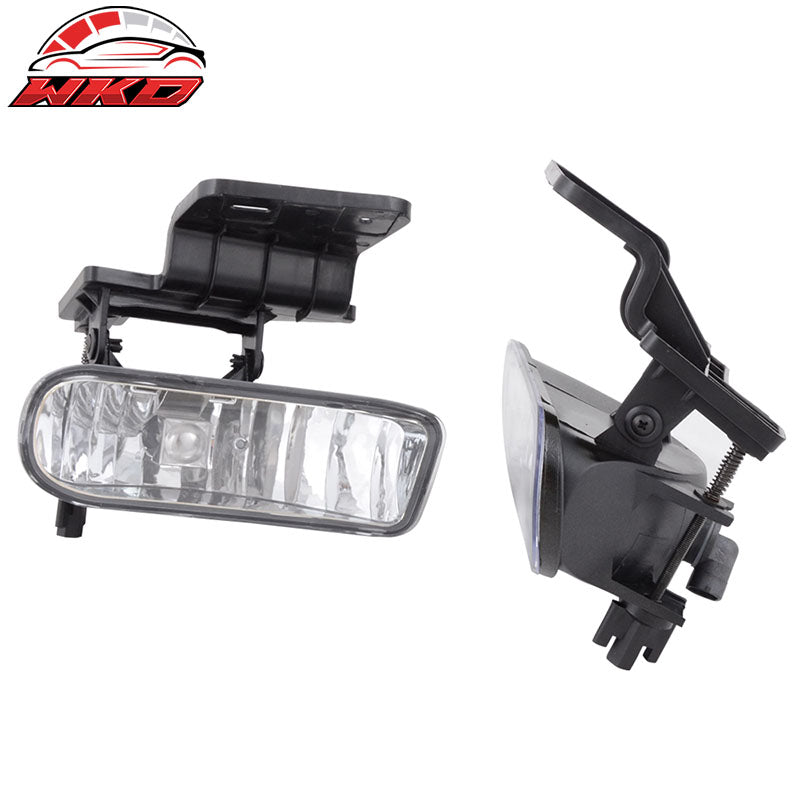 Fits 99-02 Chevy Silverado & 00-06 Suburban Tahoe Clear Lens Fog Lights Lamp 2PC