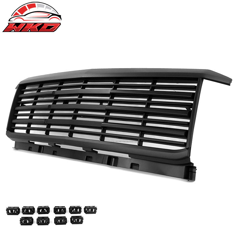 Fits 15-19 Chevy Silverado 2500HD 3500HD Factory Style Grille Hood Unpainted ABS
