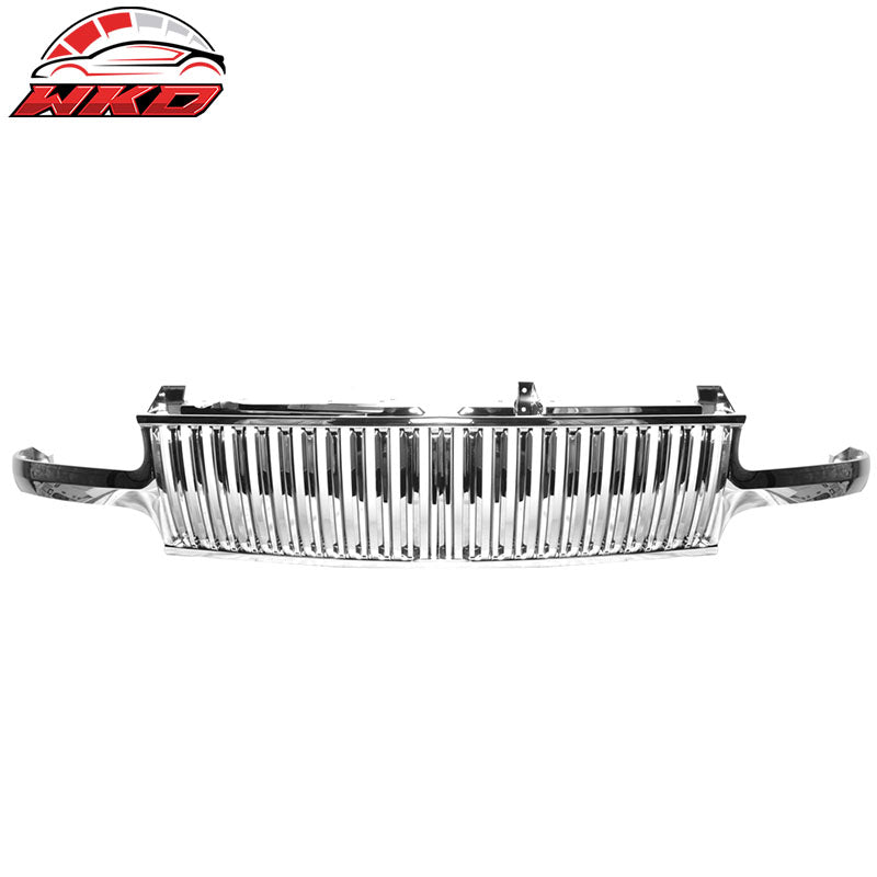 Fit 99-02 Silverado 00-06 Suburban Tahoe Vertical Style Front Bumper Hood Grille