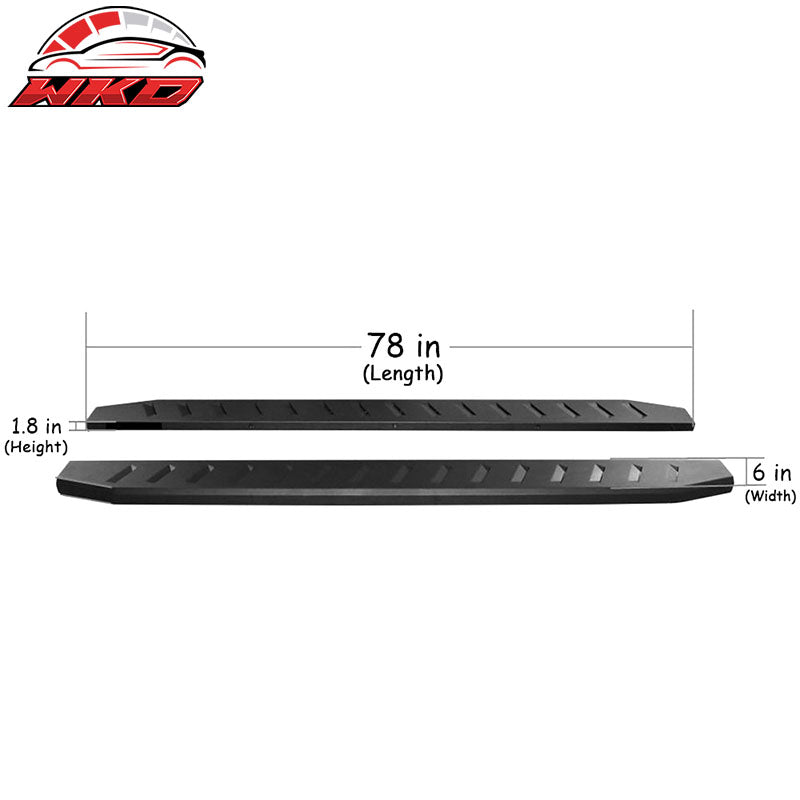 Fits 99-18 Silverado Sierra Extended Cab Side Step Rails Nerf Bars Running Board