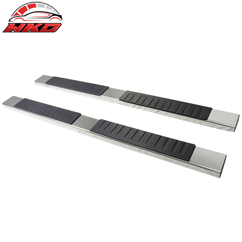 Fit 19-22 Silverado/ Sierra Double Cab OE Style Chrome 6in SS Side Step Nerf Bar