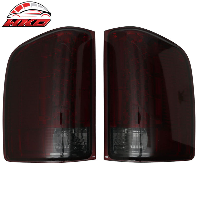 Wholesale 07-13 Chevy Silverado LED C Style Tail Light Chrome Housing Red Smoke Lens