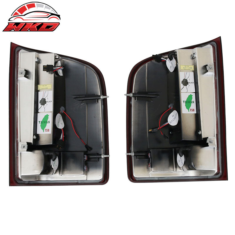Fits 07-13 Chevy Silverado LED C Style Tail Light Chrome Housing Red Smoke Lens