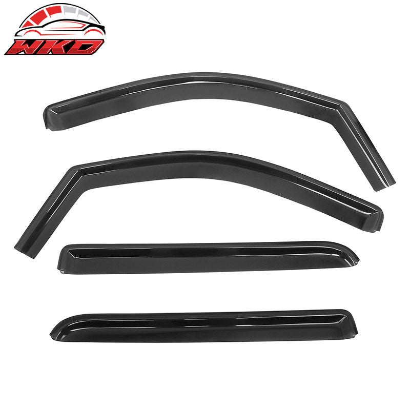 Fits 14-19 Silverado Sierra 1500 & 2500 3500 HD Crew Cab Window Visor In-Channel