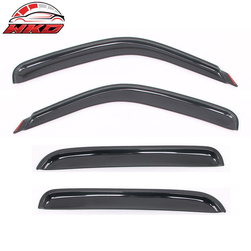 Fits 01-06 Chevy Silverado GMC Sierra 1500 2500 Crew Cab Window Visor In-Channel