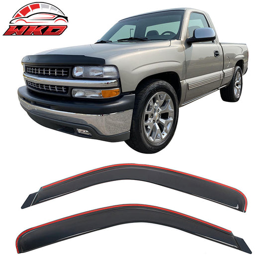 Wholesale 99-07 Chevy Silverado GMC Sierra 1500 Regular Cab Window Visors In-Channel