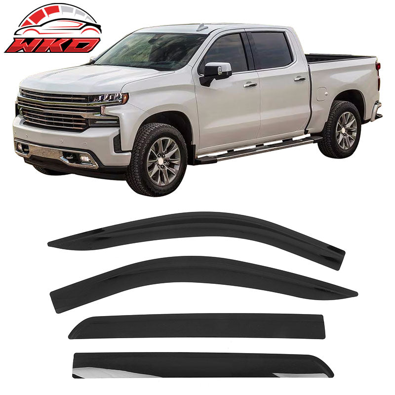 Wholesale 19-26 Chevy Silverado & GMC Sierra Crew Cab Low Profile Style Window Visors