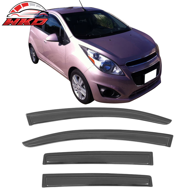 Wholesale 13-15 Chevy Spark Window Visors Acrylic Sun Guard Rain Deflector 4Pc Set